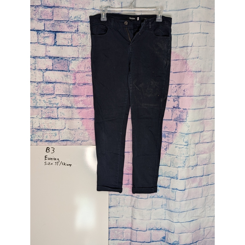 Womens Distressed Black Jeans